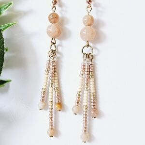 2/$27 | Triple Fringe Beaded Indigenous Native  Earrings | Handmade Jewelry